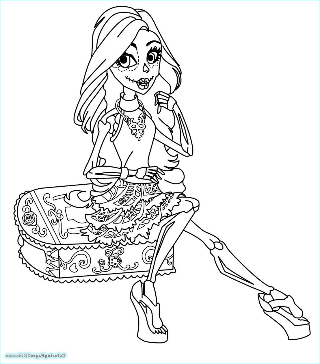 monster high skelita coloring pages 1020