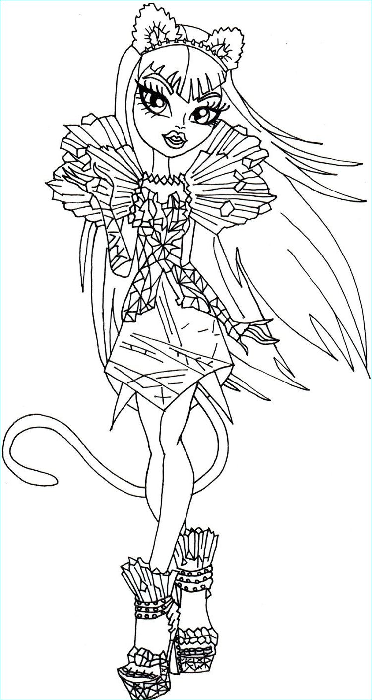 monster high coloring pages catty noir coloring pages for kids in concernant coloriage monster high catty noir