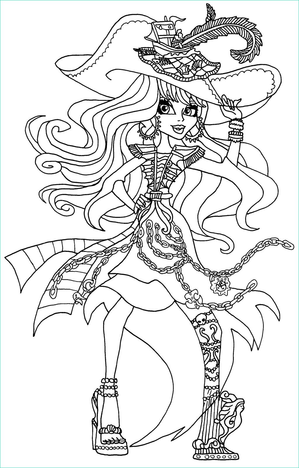 coloriage pirate monster high