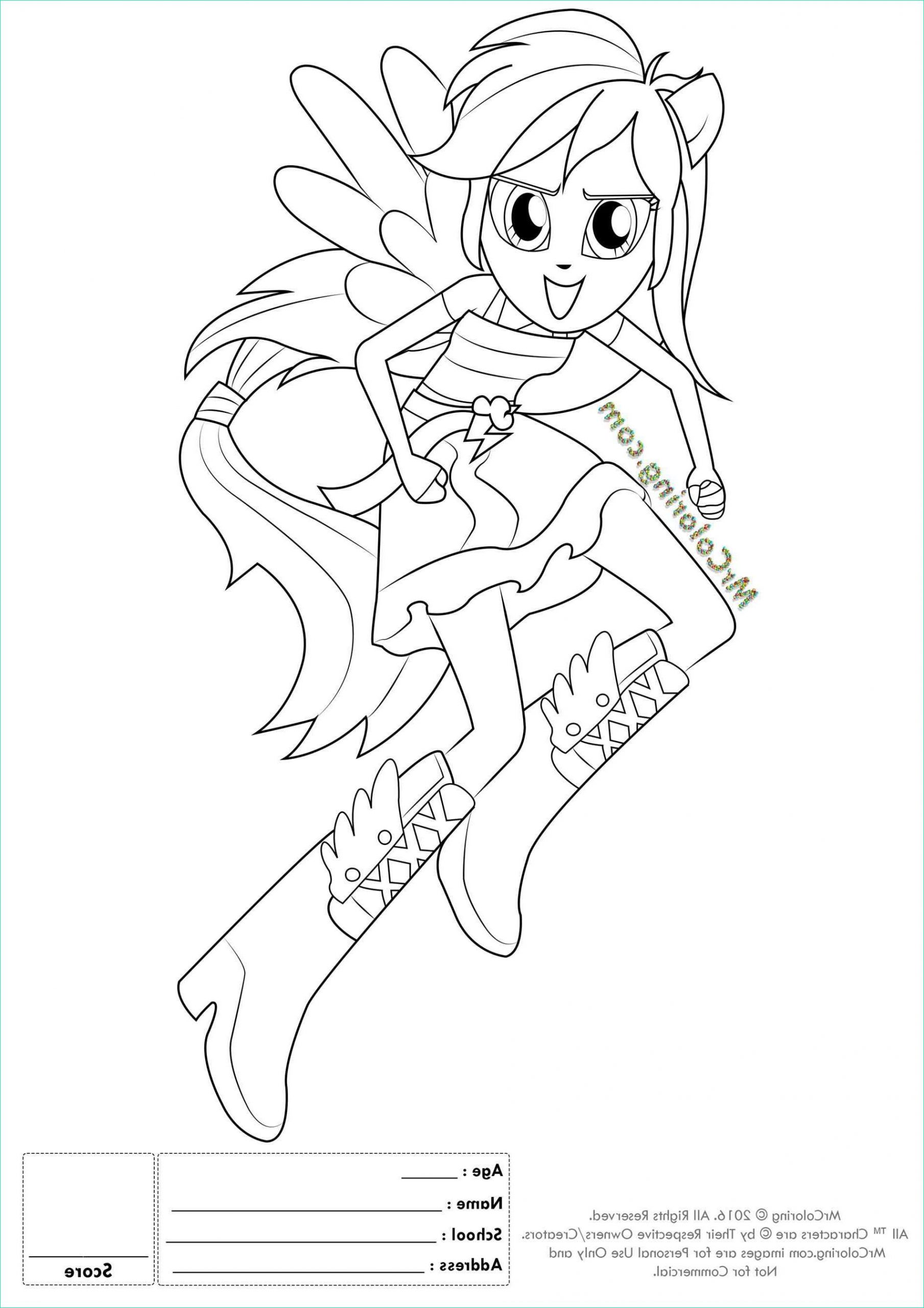 equestria girl coloring pages to print