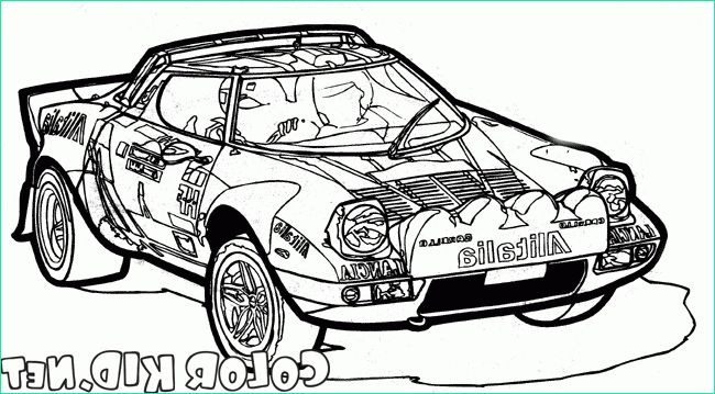 coloriage car racing milieu des années 70