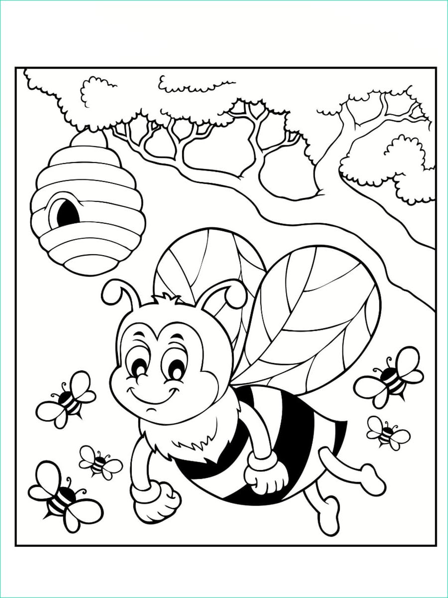 coloriage abeille