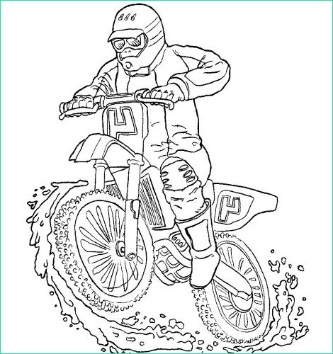 nouveau pour dessin moto cross couleur