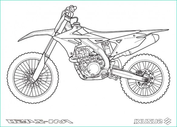 coloriages dessin motos a imprimer suzuki