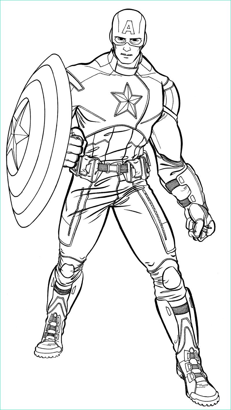 coloriage avengers captain