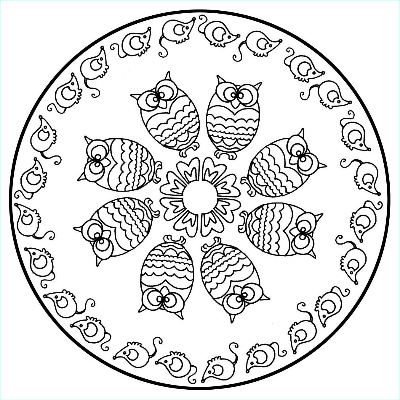 image=animals mandala to color animals free owls 1