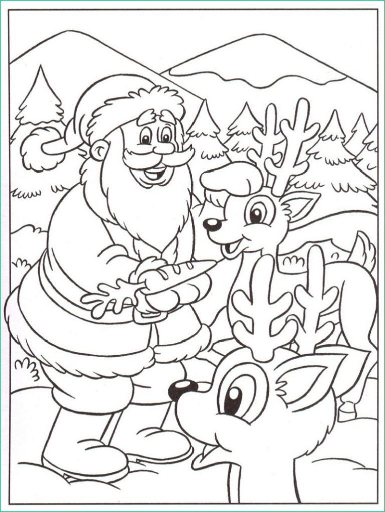 dessins de noel a imprimer bestof photos 18 dessins de coloriage de pere noel et ses rennes a imprimer
