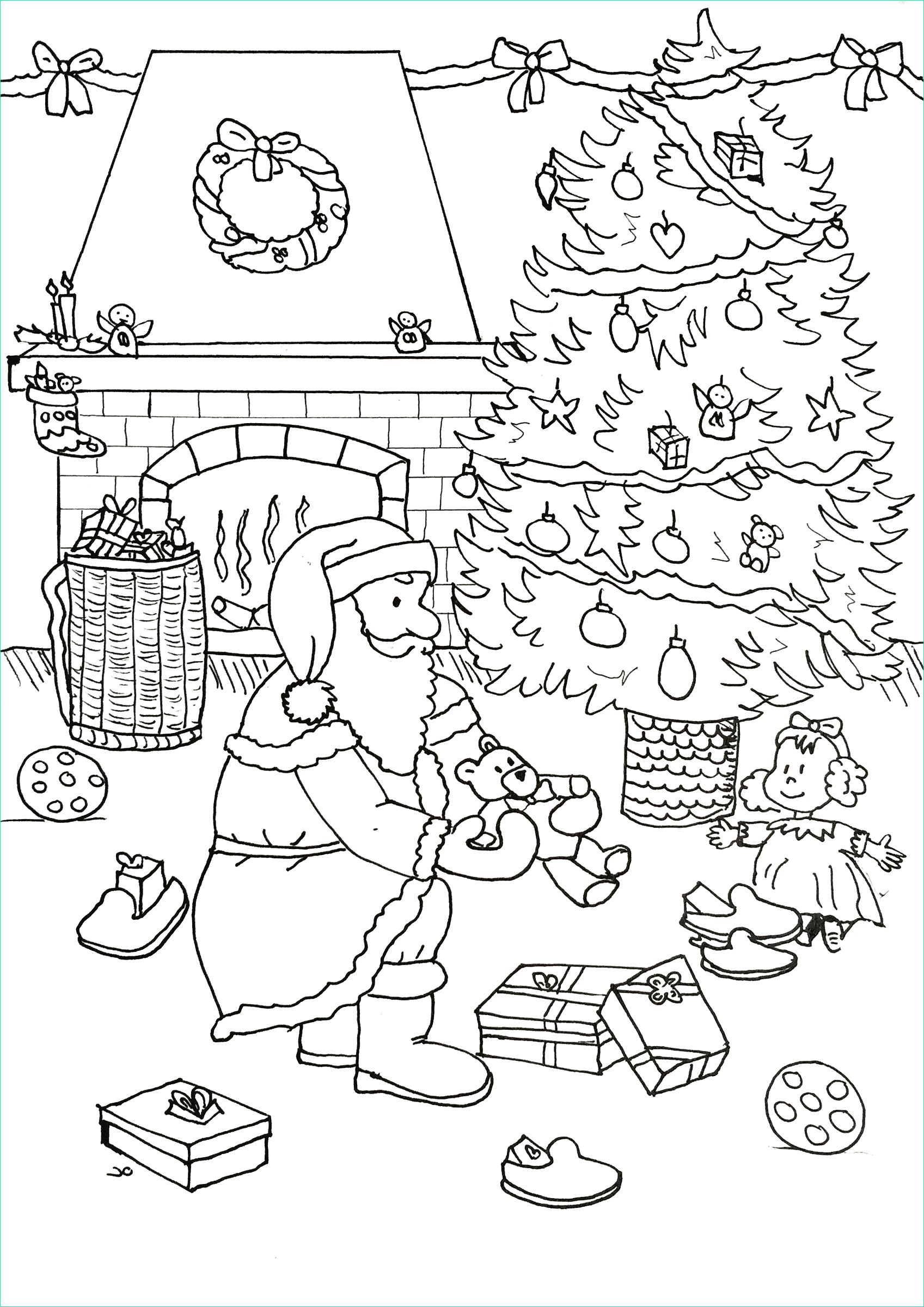 image=kids christmas coloring santa claus preparing the ts 3