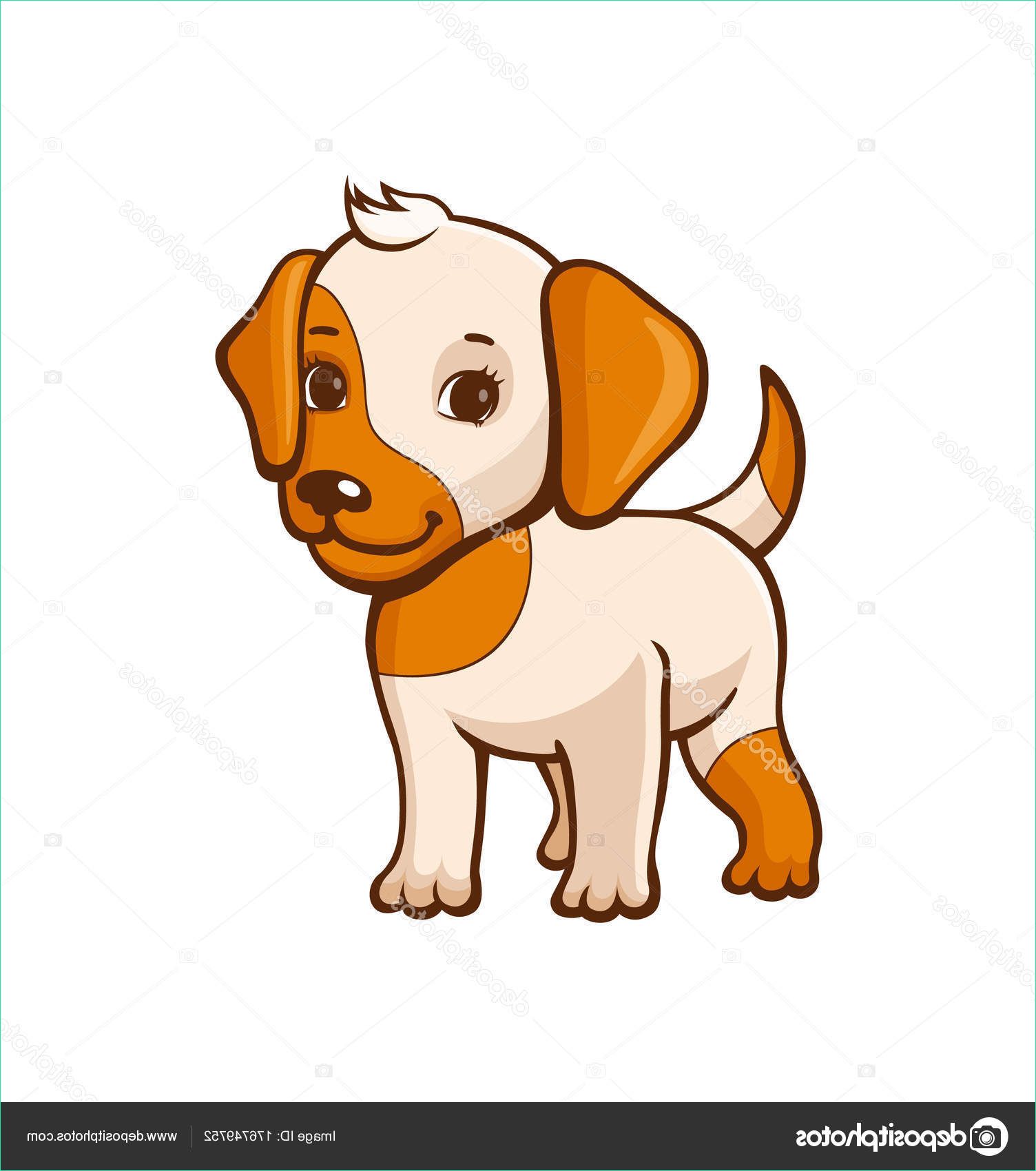 stock illustration cartoon little dog