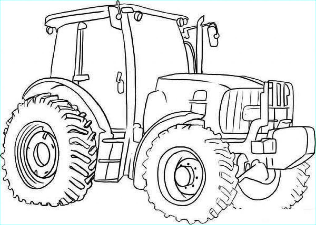 dessin de tracteur a colorier