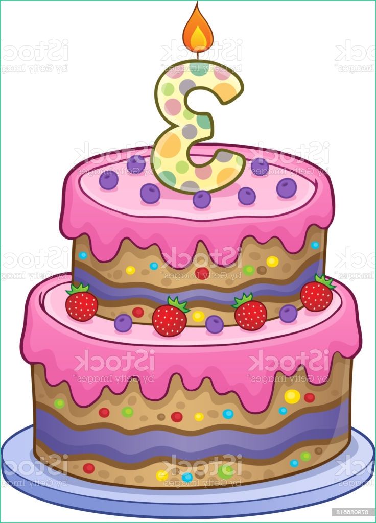 image de gâteau anniversaire pour 3 ans gm