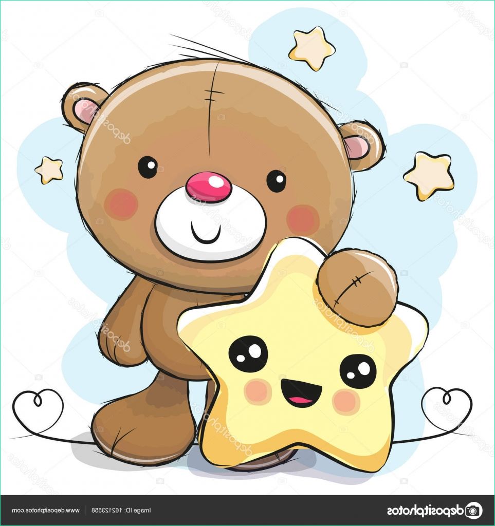 stock illustration cute cartoon teddy bear with