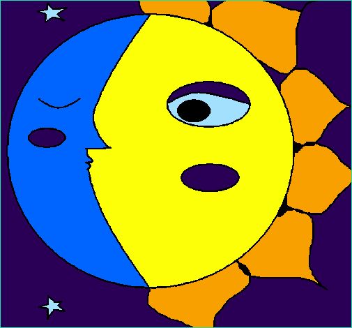 soleil et lune 3 colorie par lomuveli