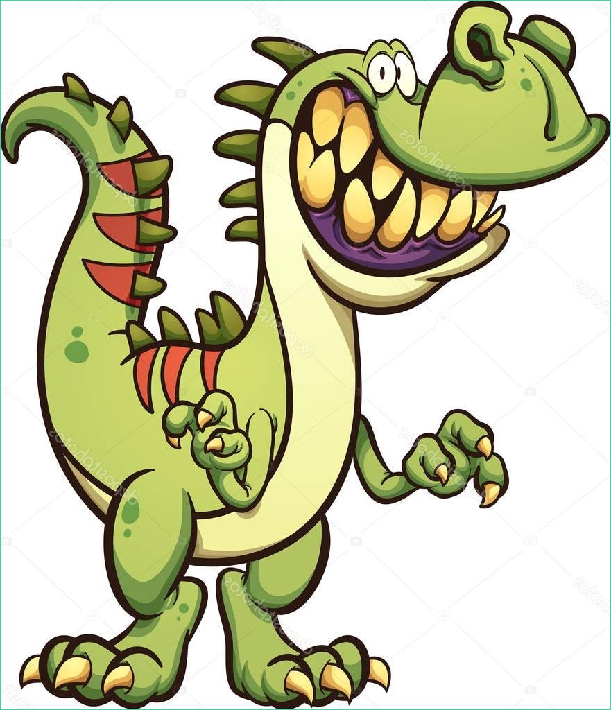 stock illustration happy cartoon dinosaur
