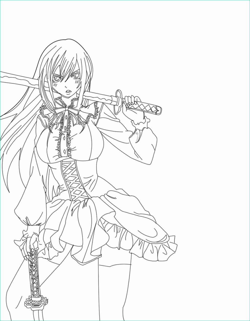 lineart Erza D 6