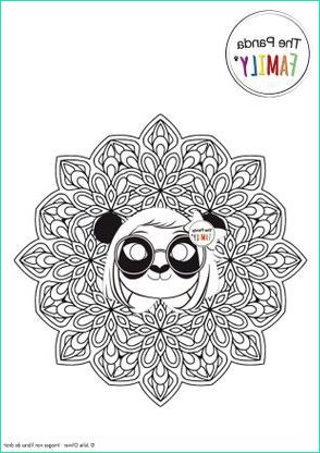 coloriage mandala panda imprimer