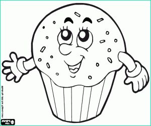 coloriage muffin heureux