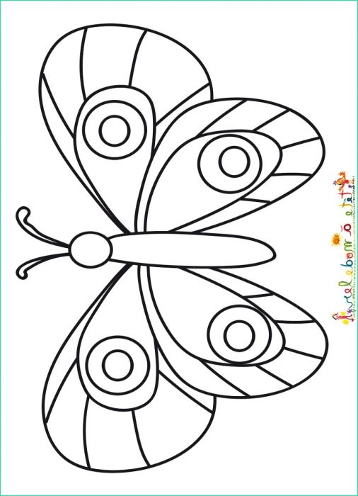 un papillon facile a colorier
