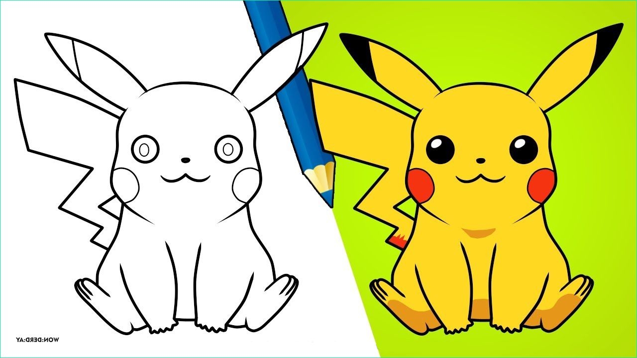 pikachu dessin couleur ment dessiner