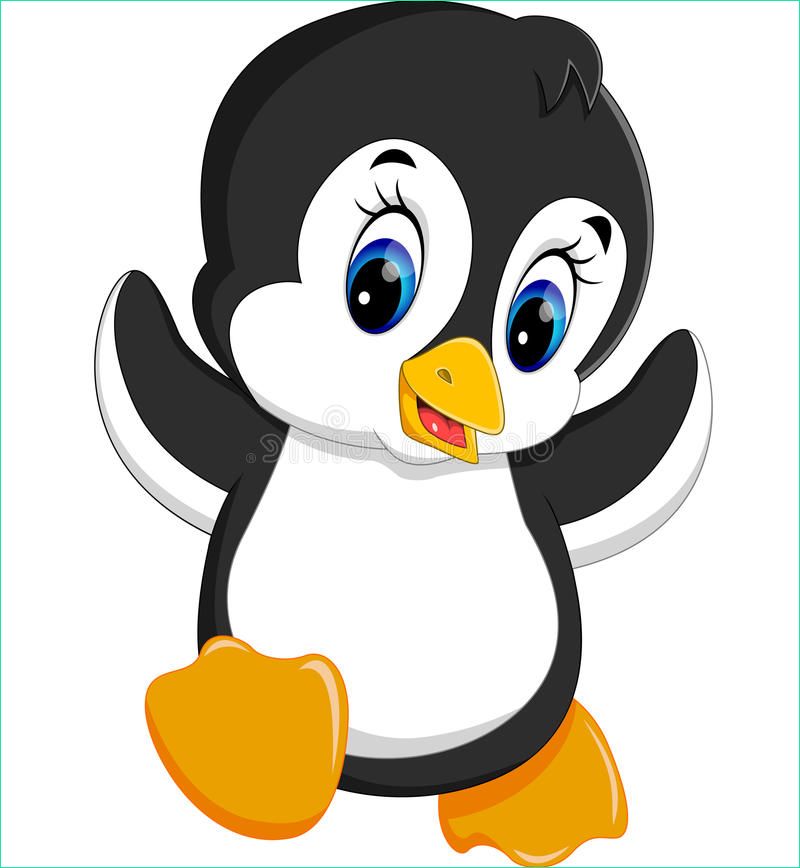 illustration stock dessin animé mignon pingouin image