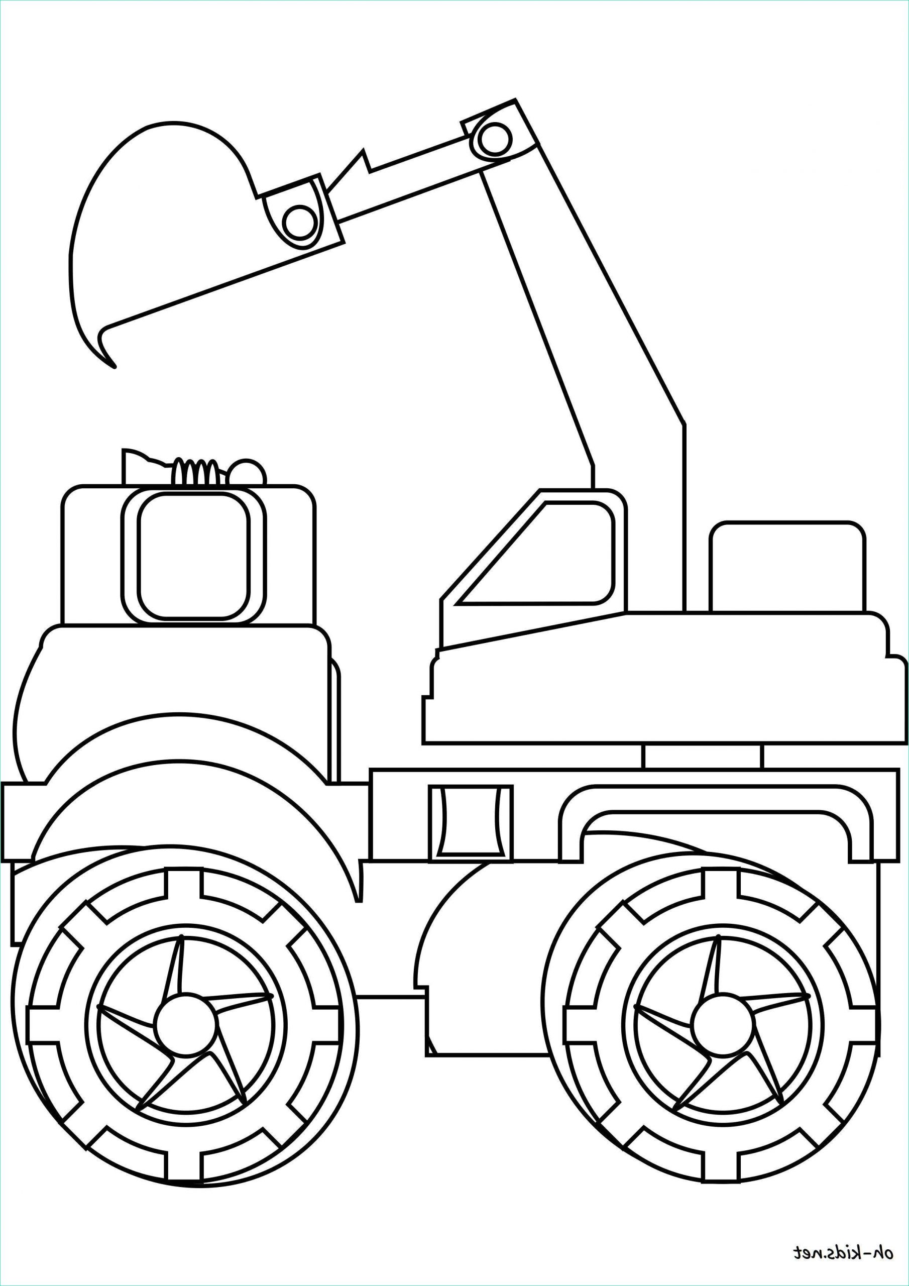 dessin de tracteur a colorier