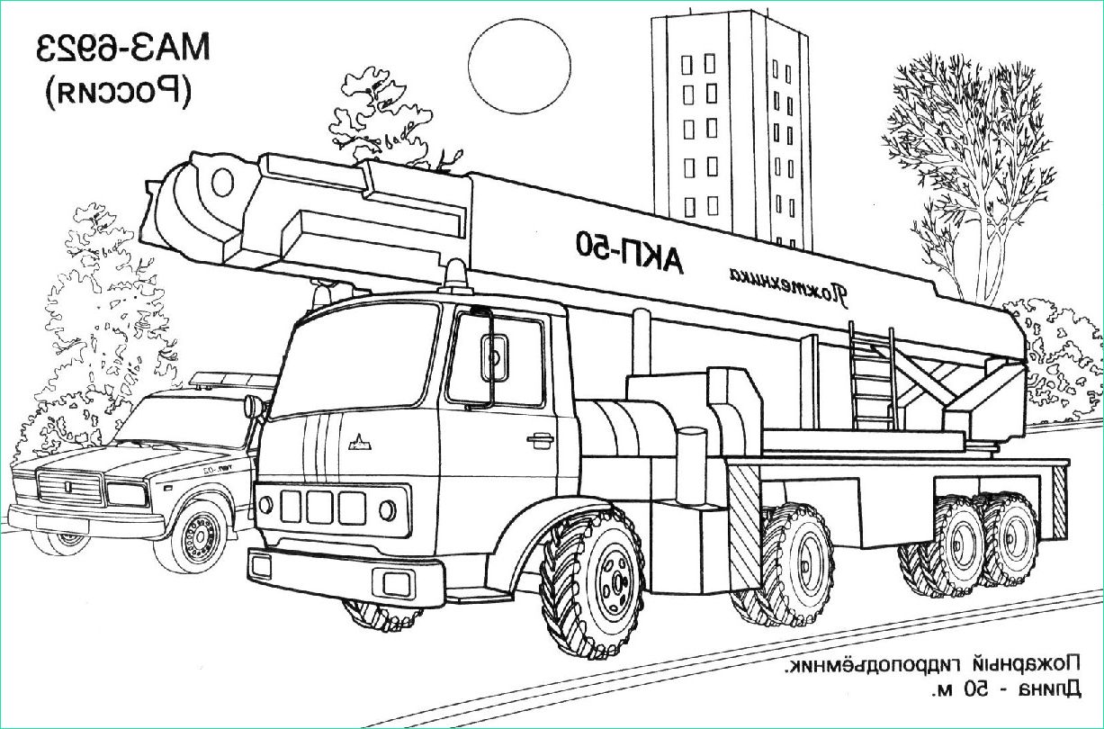dessins a colorier camion de pompier