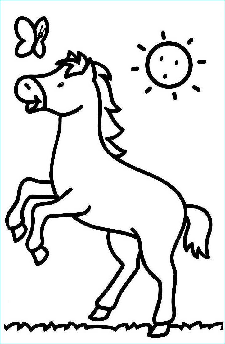 cheval dessiner coloriage