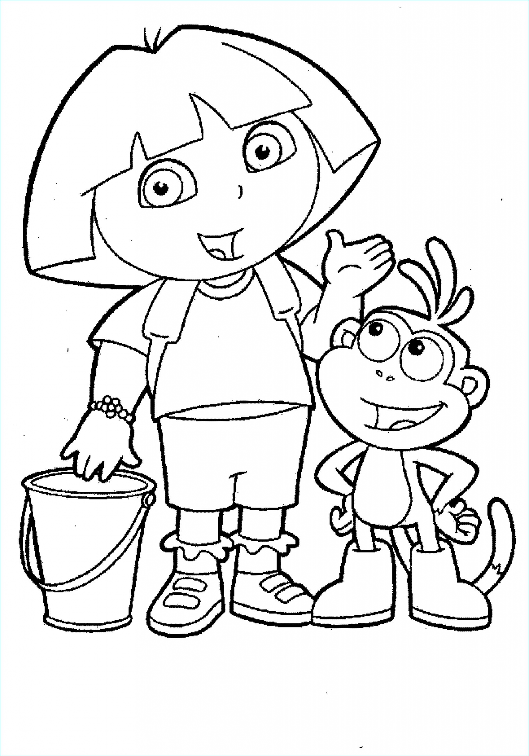 dora coloring pages learn new things