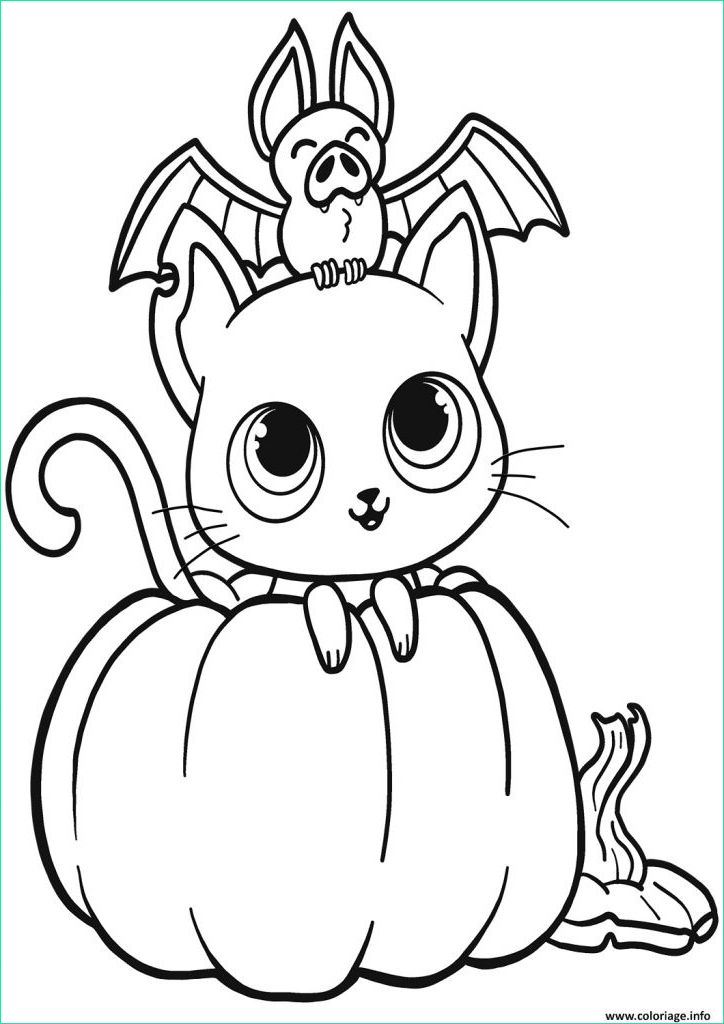 coloriage halloween chauve souris impressionnant stock coloriage chauve souris chat citrouille halloween dessin