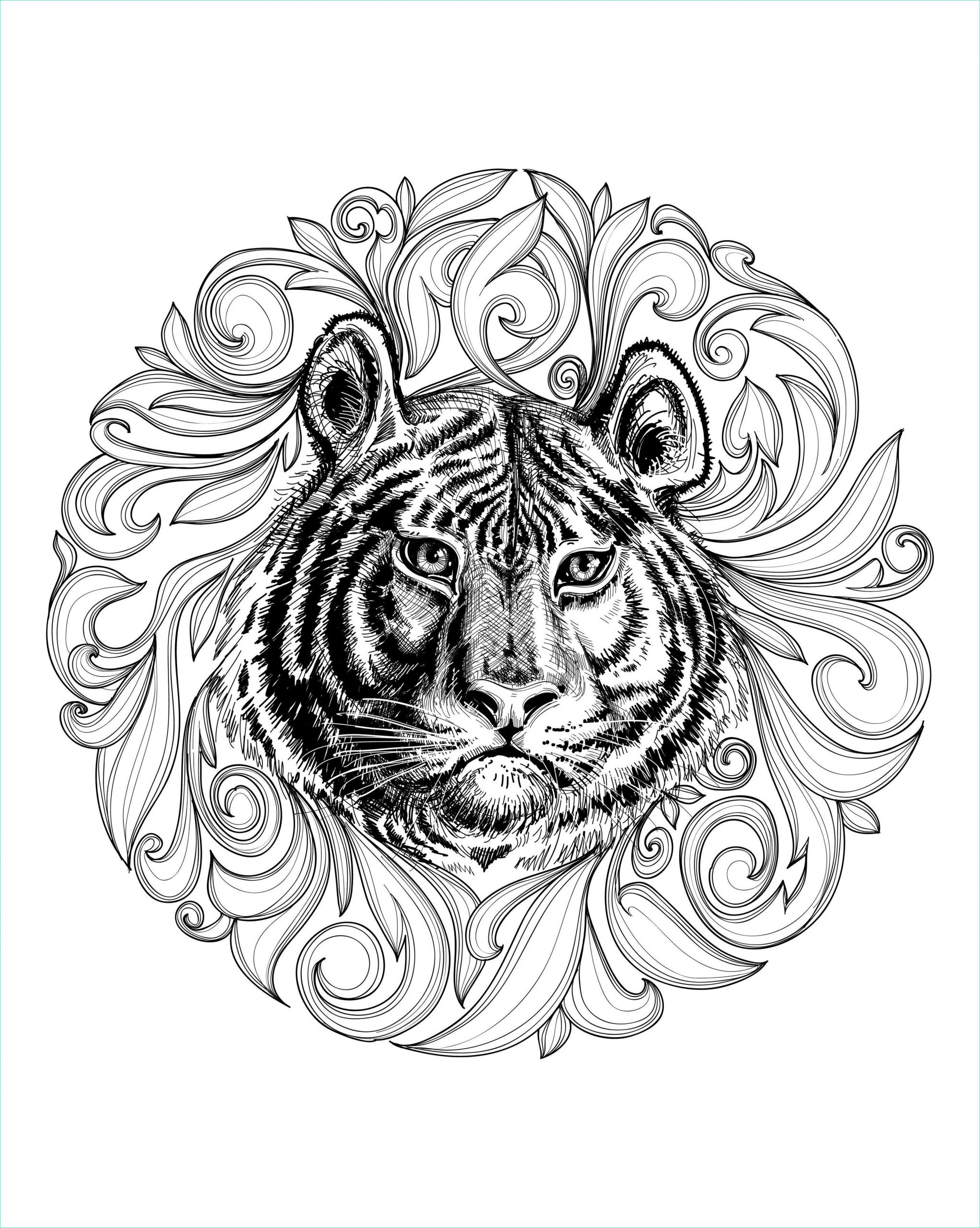 14 localement coloriage mandala tigre gallery
