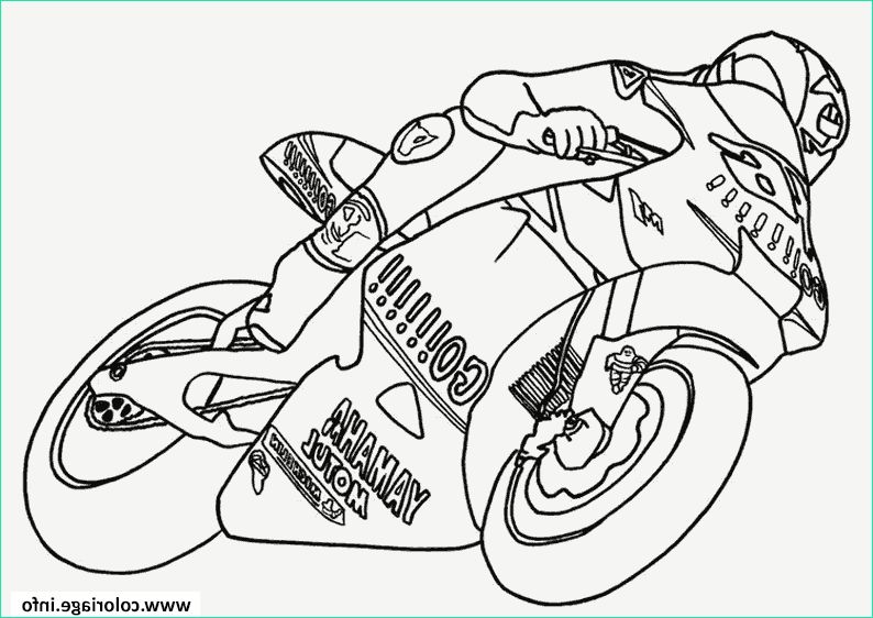 moto de course 18 coloriage