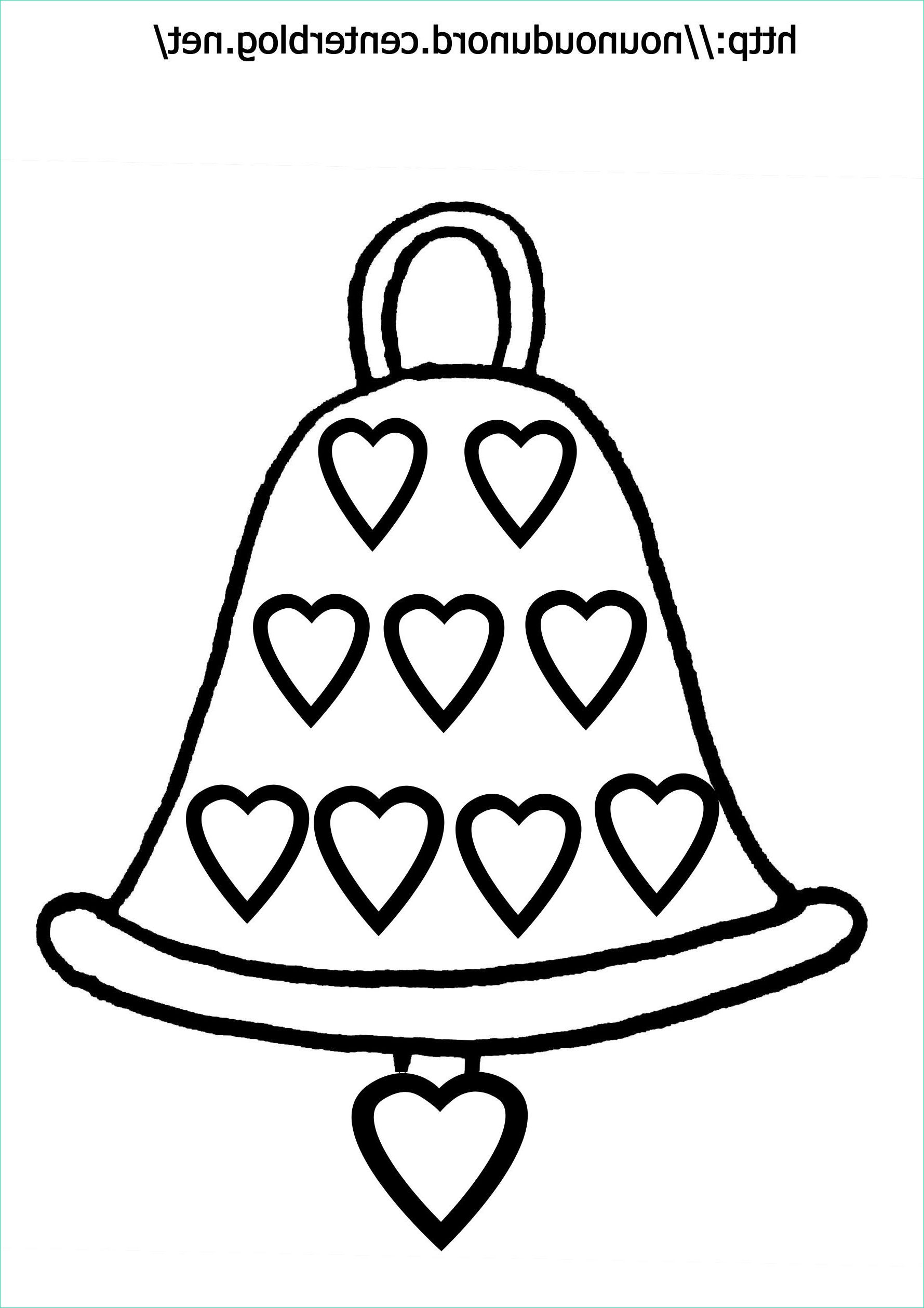 1845 coloriage cloche de paques avec coeurs