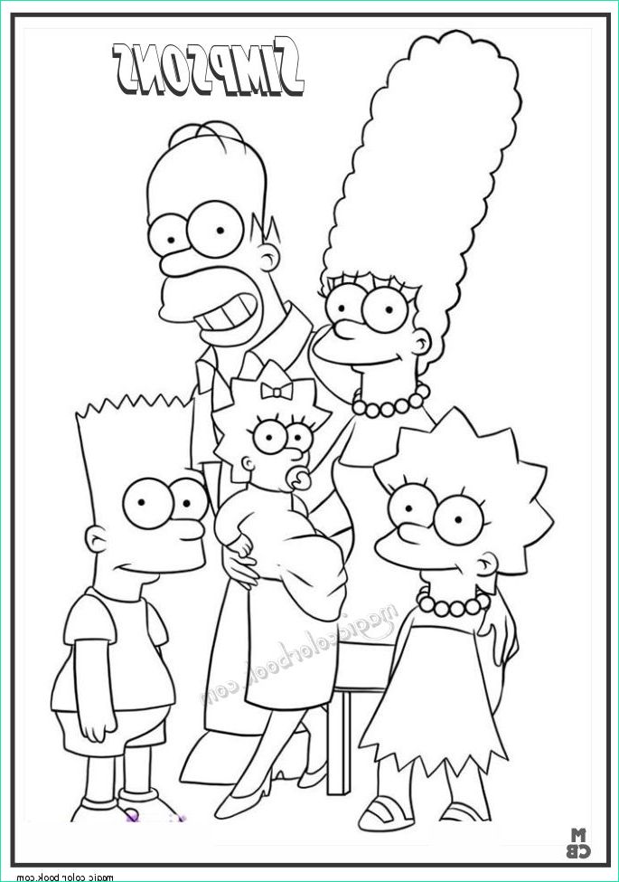 coloring pages the simpsons