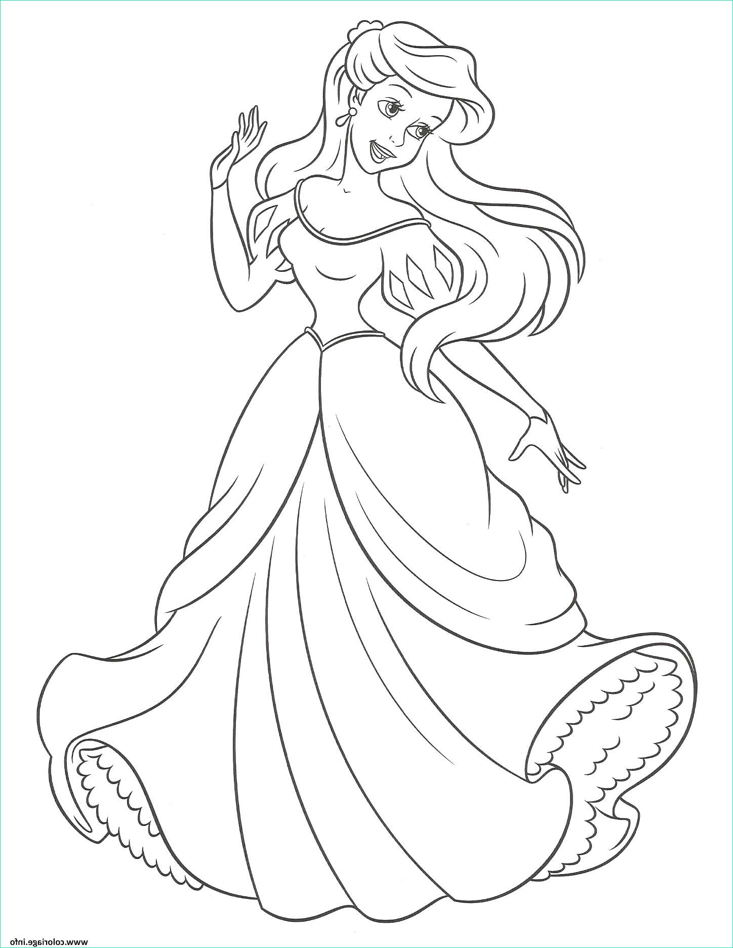 princesse la petite sirene coloriage dessin
