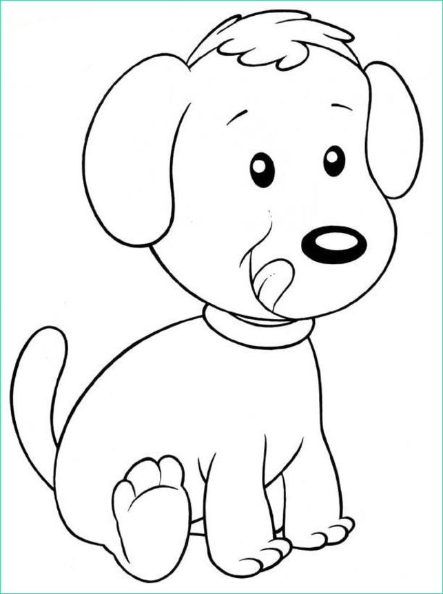 coloriage chien a colorier dessin a imprimer chien interieur dessin de chien facile et mignon