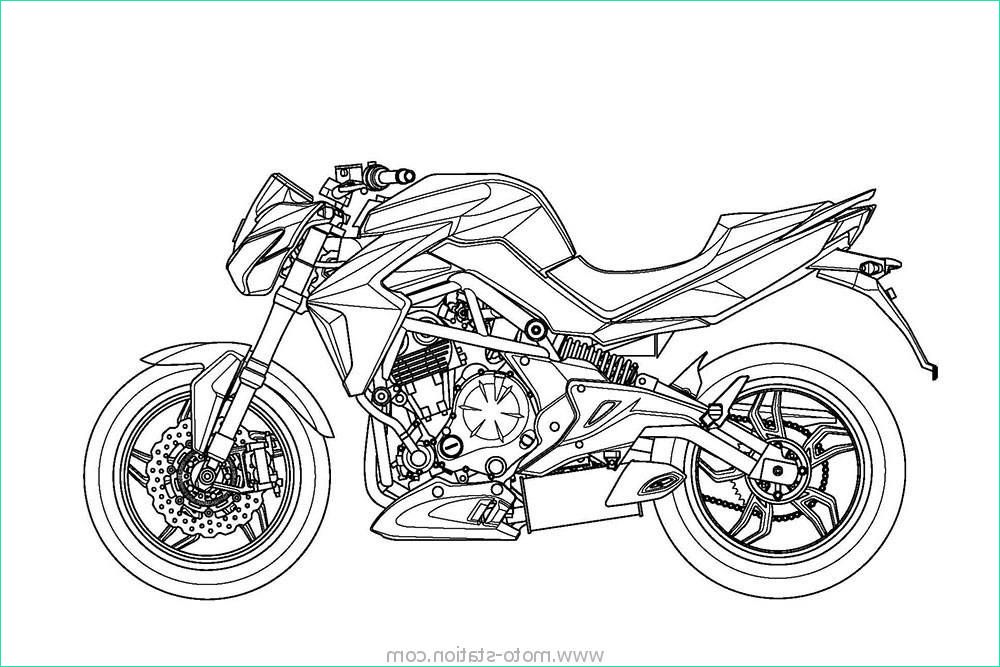 moto kawasaki dessin