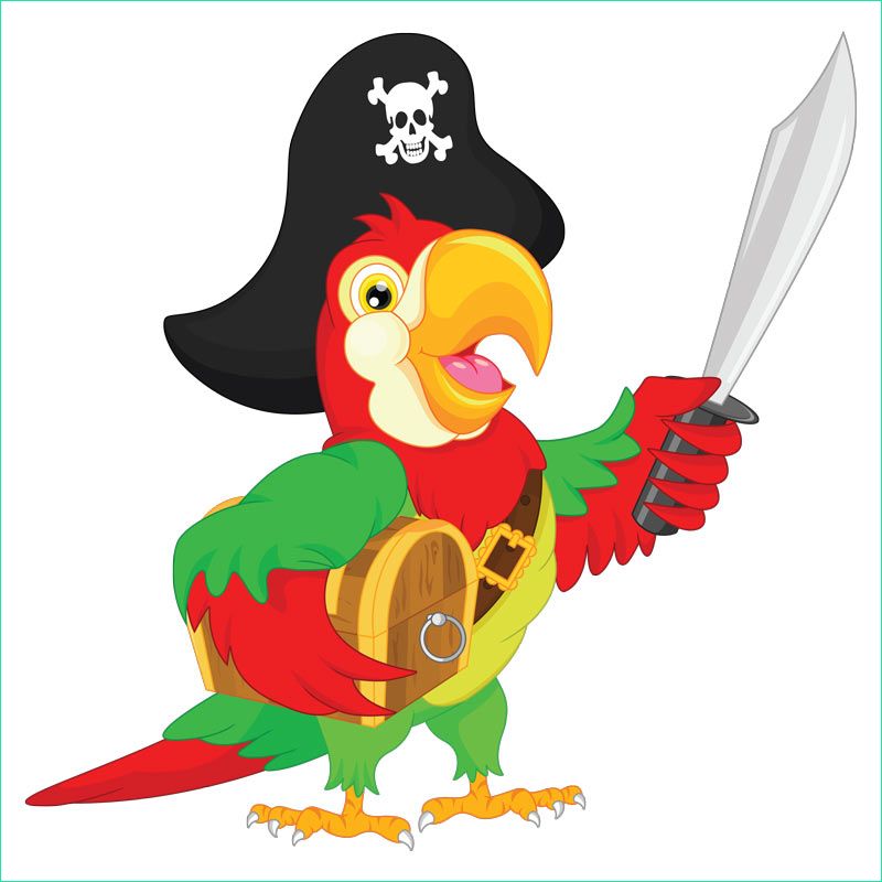 sticker pirate un perroquet et son tresor xml 420 369 3345