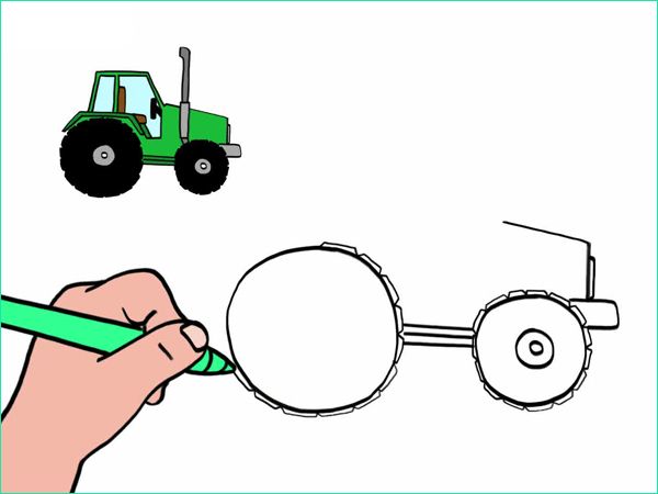 apprendre a dessiner un tracteur en 3 etapes