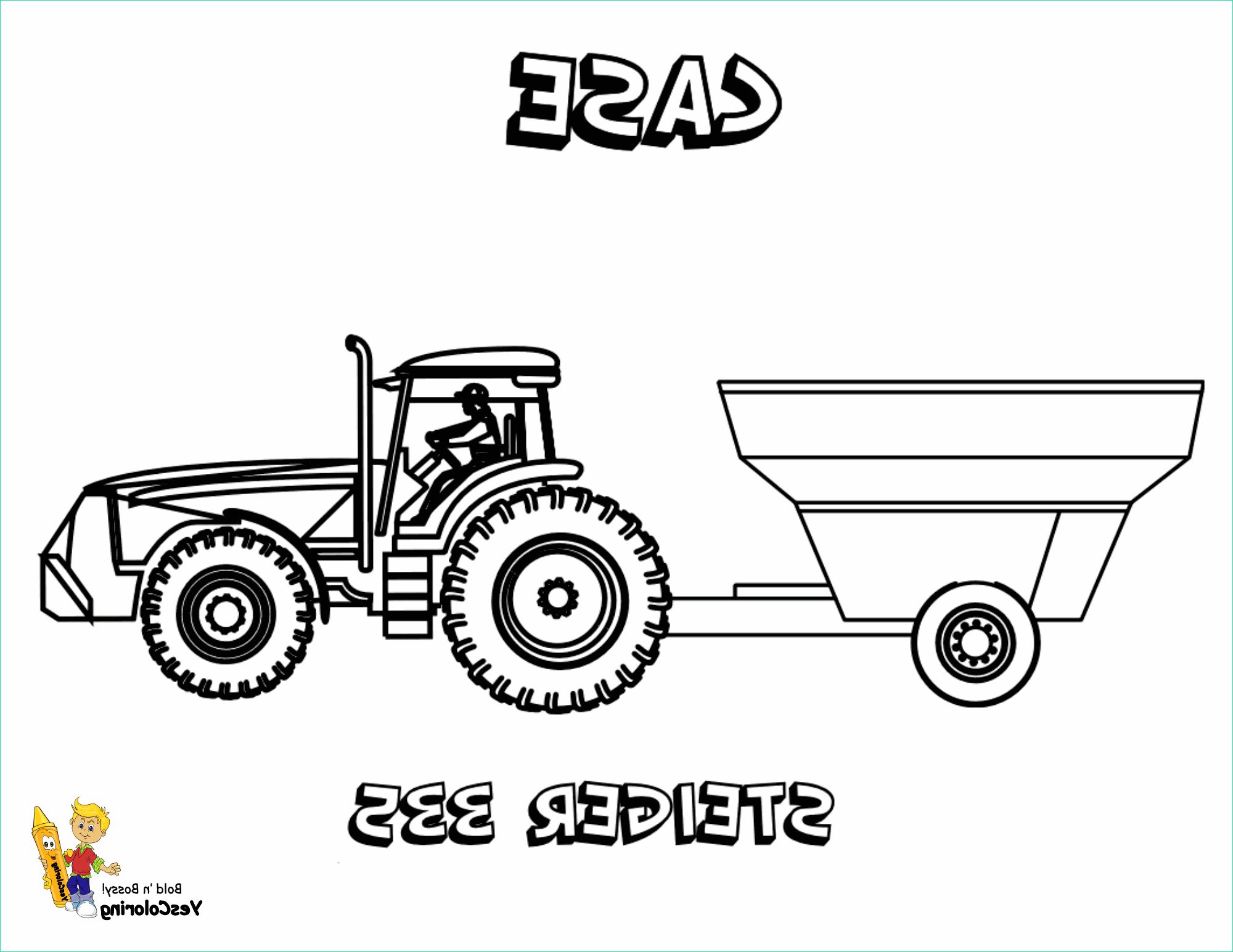 free tractor coloring