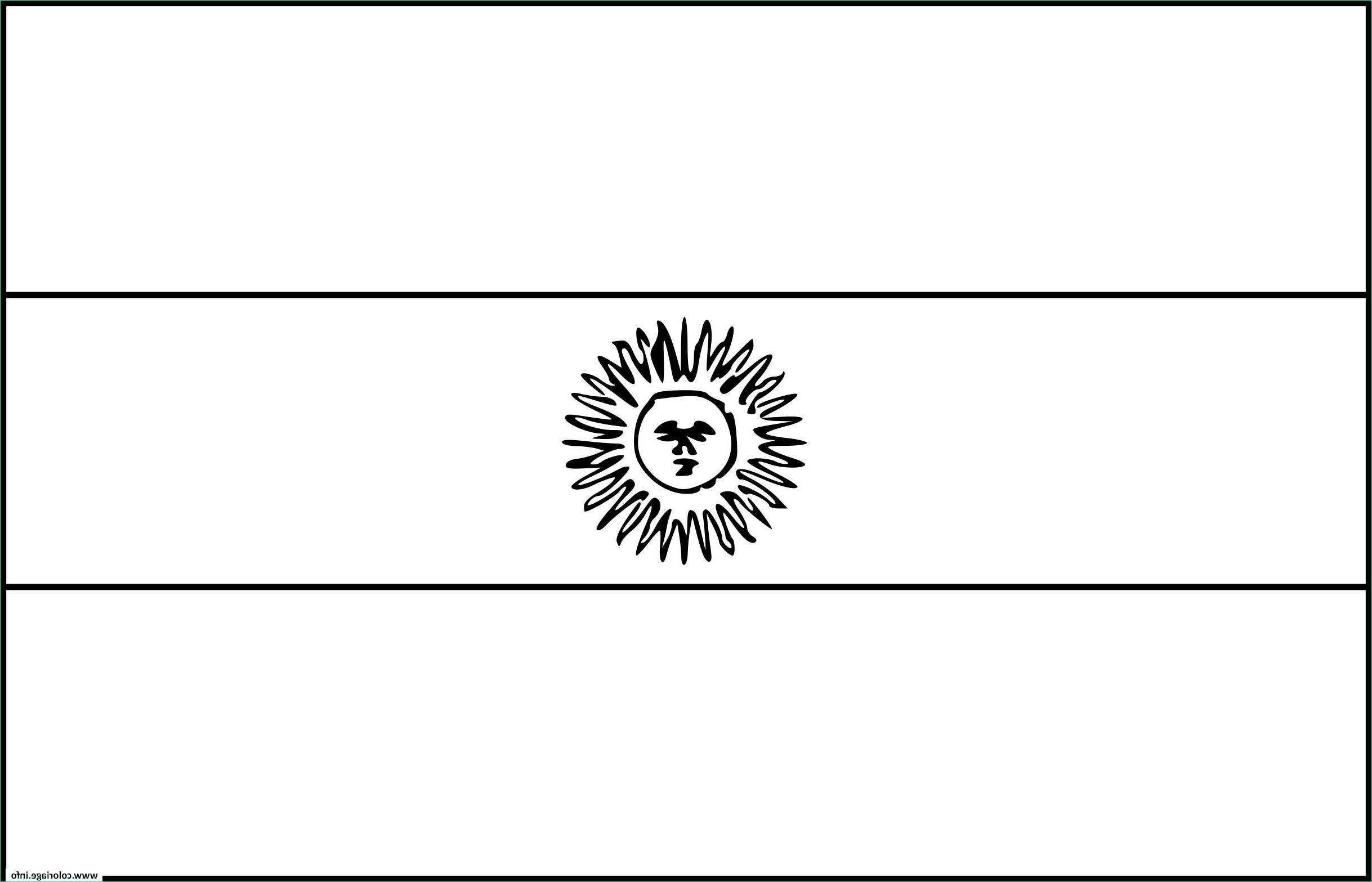 drapeau argentine coloriage dessin