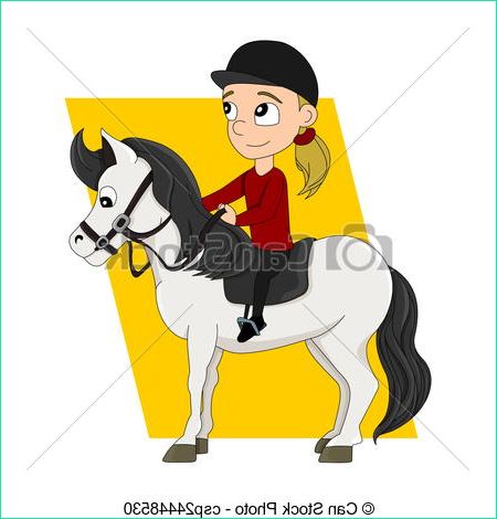 équitation cheval dessin animé enfant