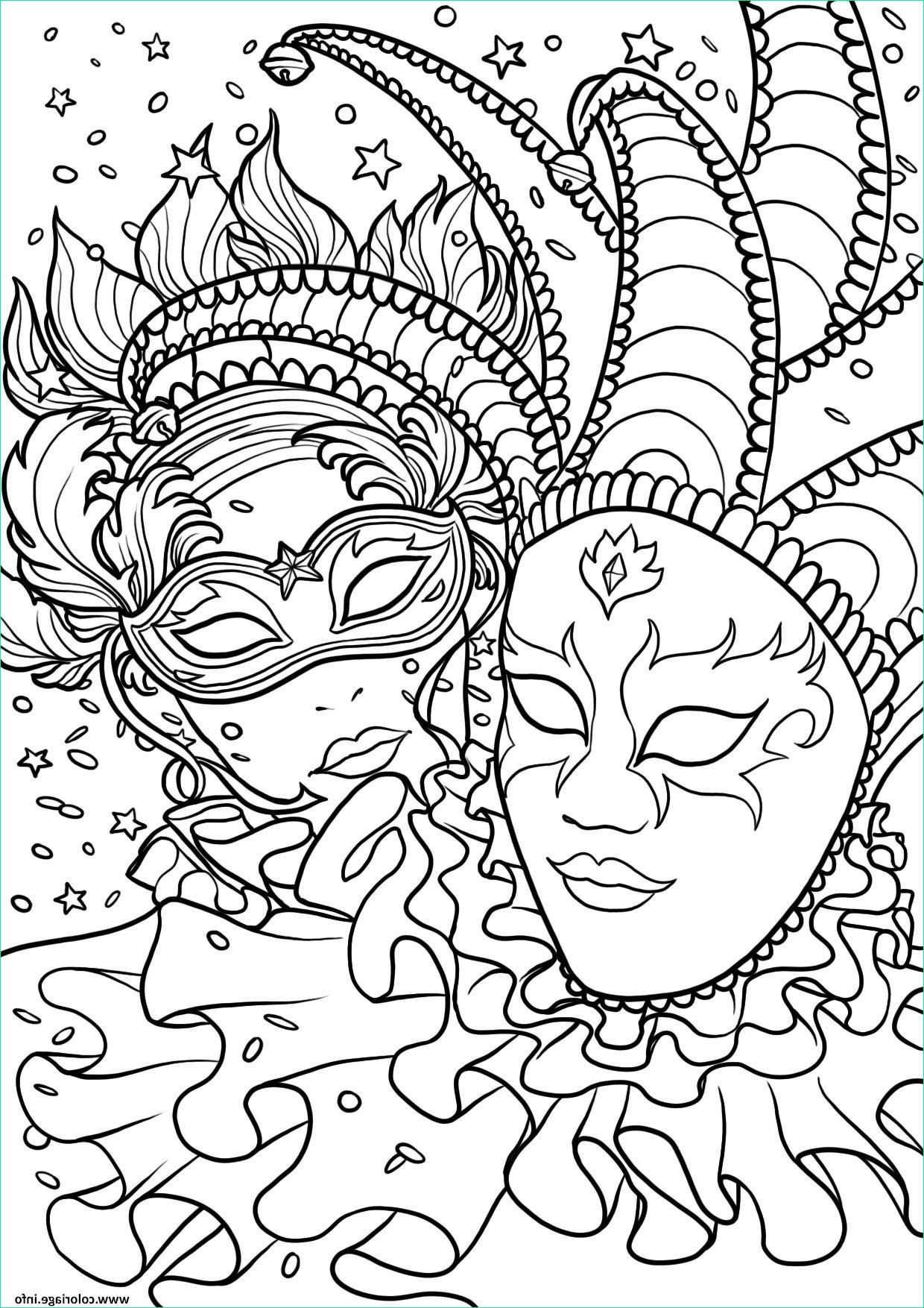carnaval masques coloriage