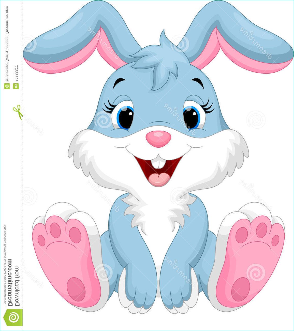 illustration stock dessin animé mignon de lapin image