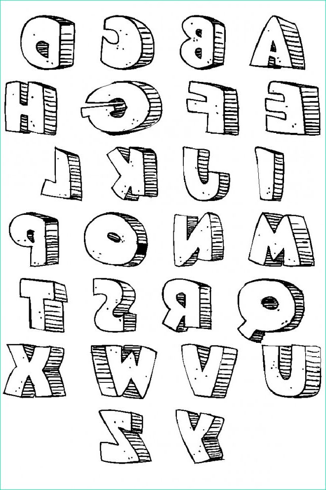 lettres de l alphabet en trois dimension
